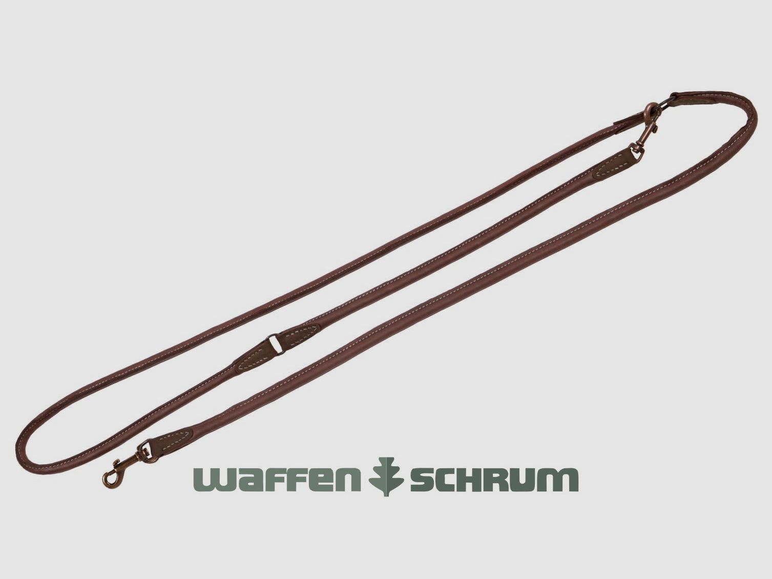 AKAH Umhängeleine aus Olivenleder / Länge: 1,85cm / auf 3 Längen verstellbar
