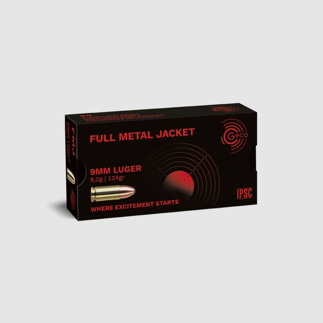 GECO 9mm Luger FMJ 8,0g - 50 Patronen