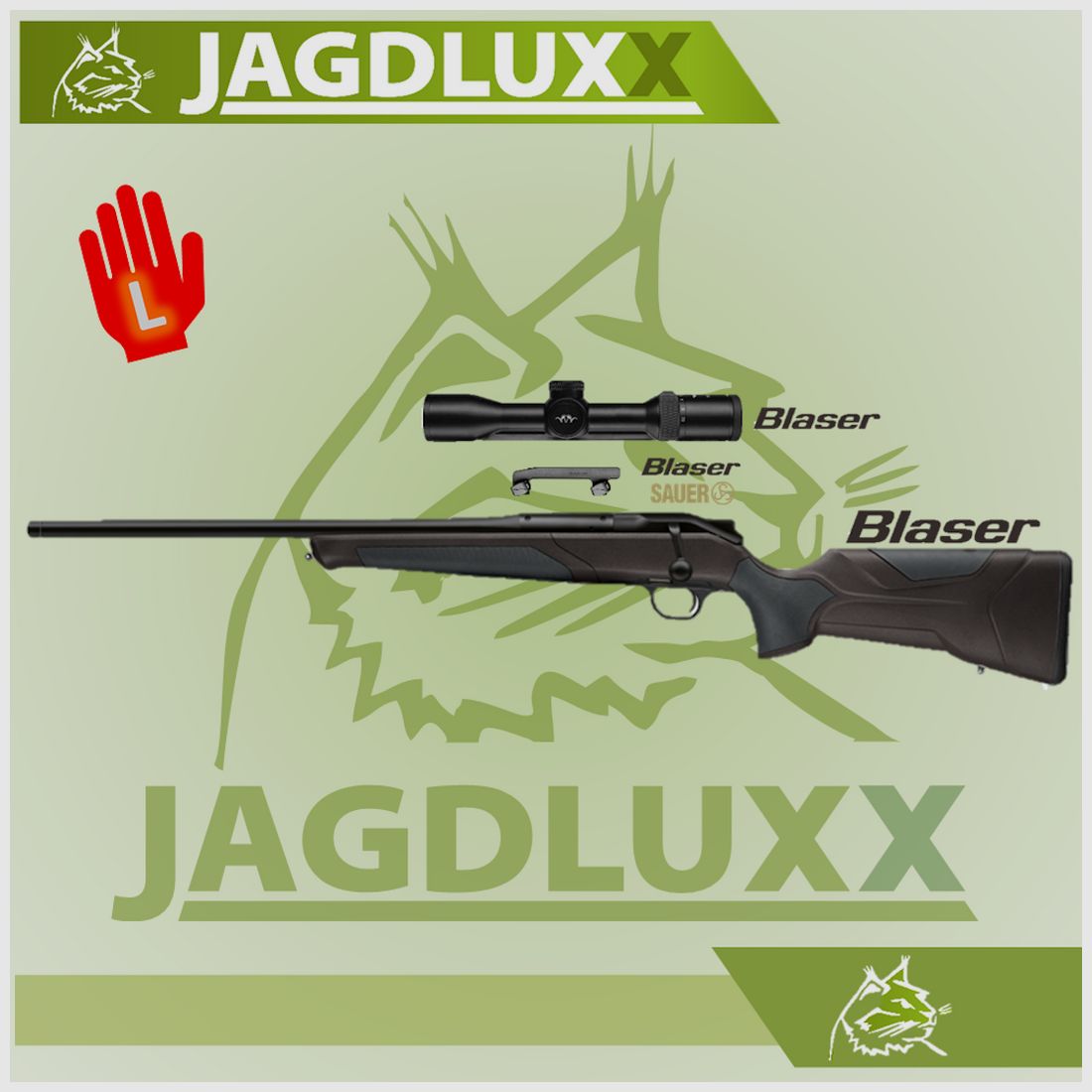 Blaser R8 Professional 2.0 in schwarz- braun Linkswaffe im Set mit Blaser B2 1,7-10x42 iCS