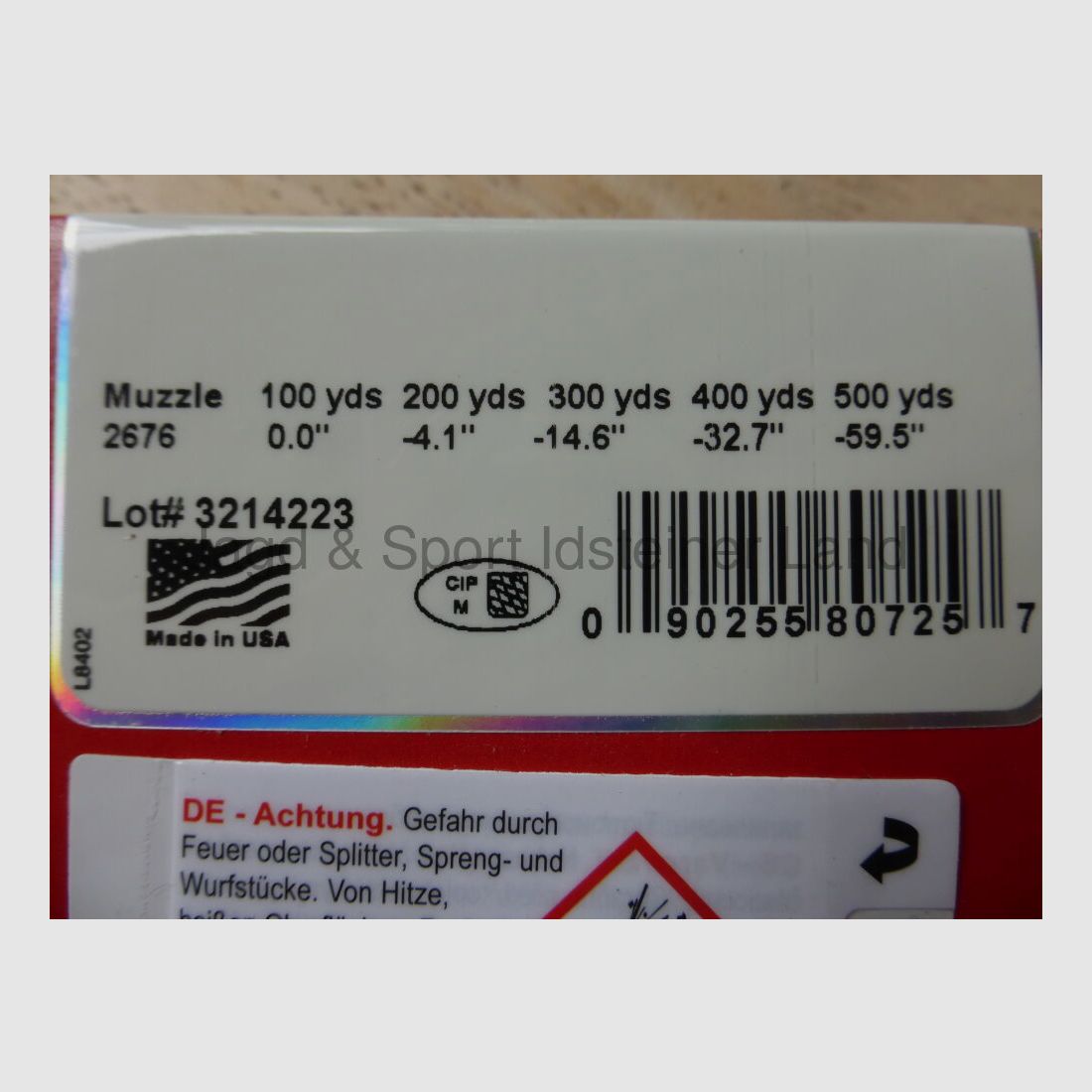Munition de précision Hornady TAP, ELD-Match, 168grs
