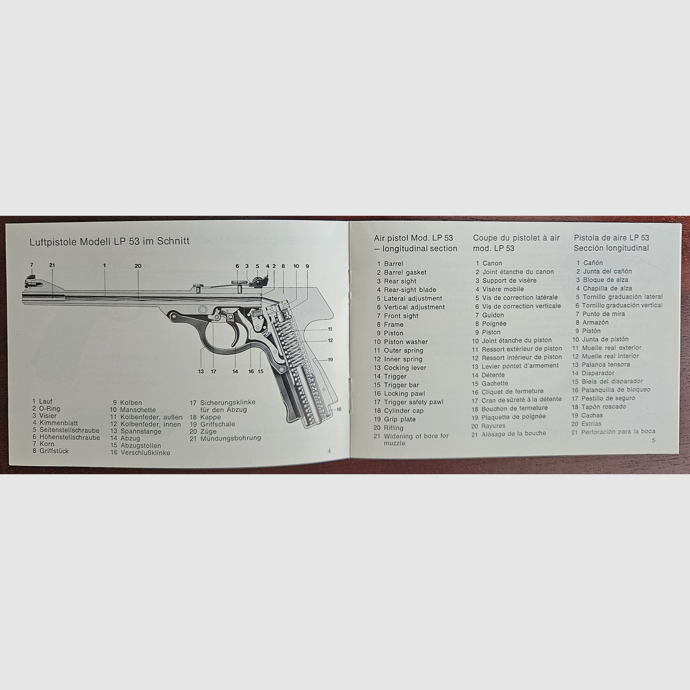 Manuale originale d'uso della Walther Luftpistole 53, immagine 2 di 2