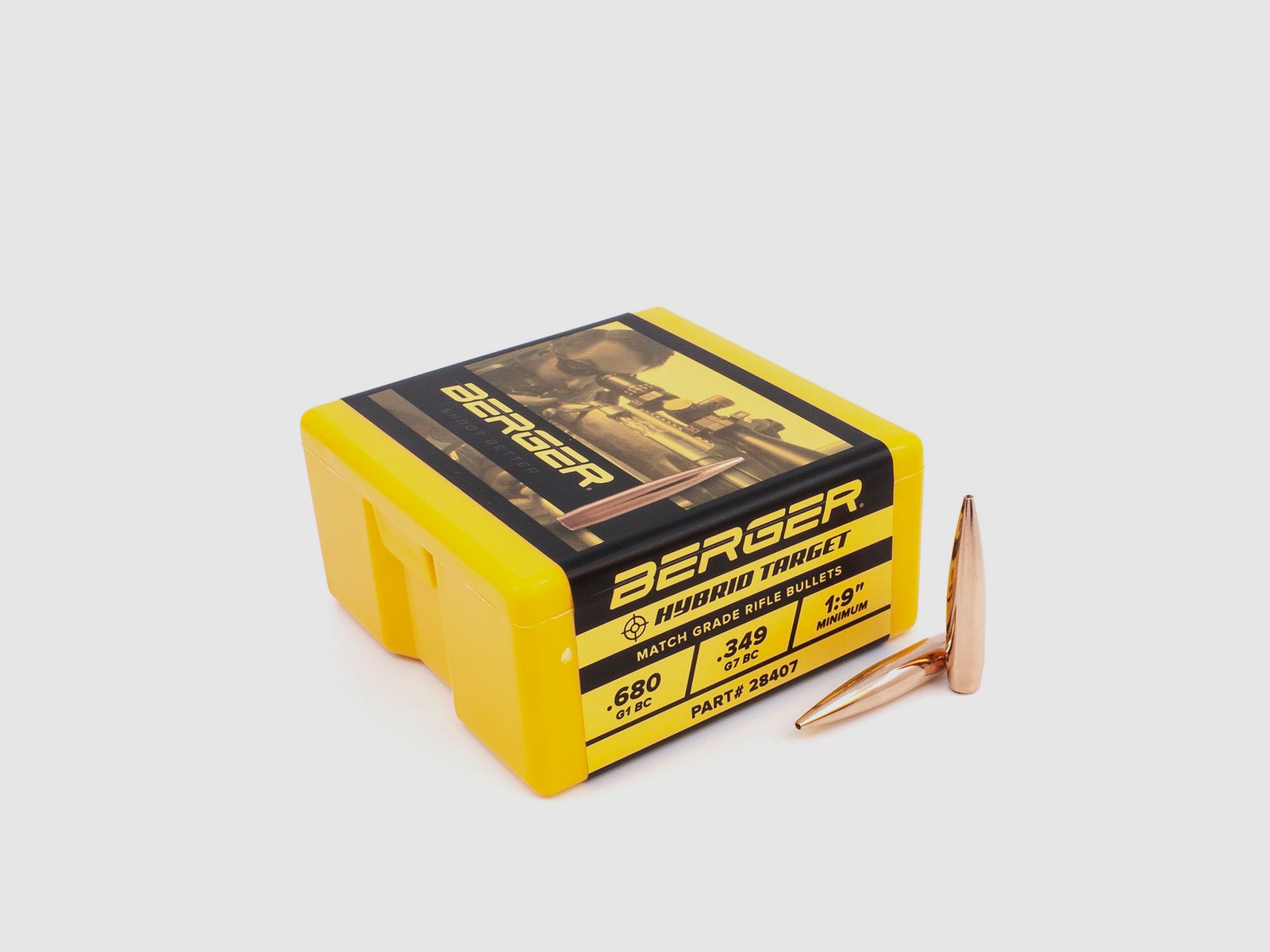 Berger Bullet 7mm/.284 Hybrid Target 180GR 100 Pieces