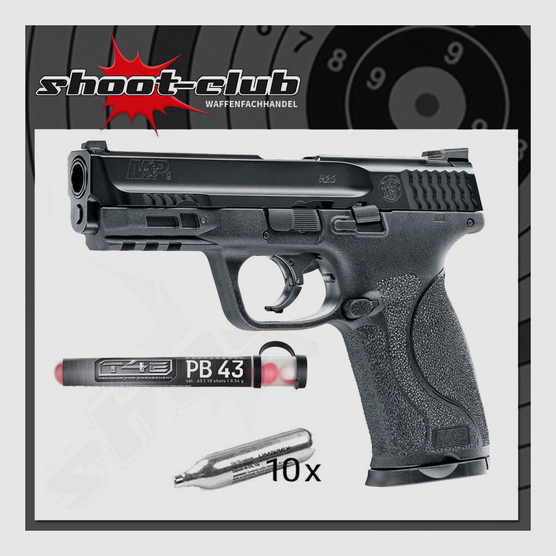 Smith & Wesson	 Smith & Wesson MP9 2.0 .43 im Set mit Pepperballs