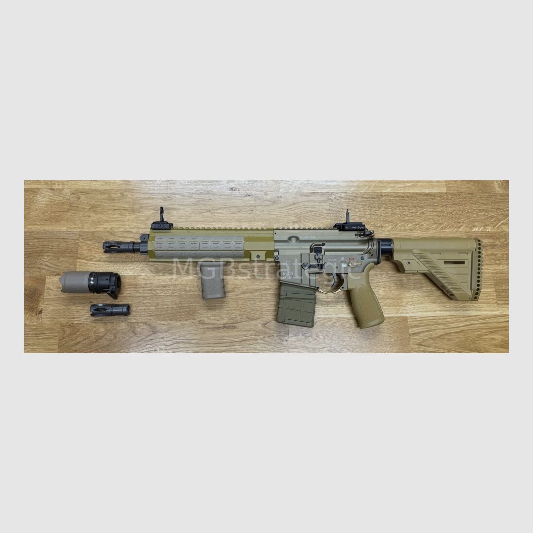 sportlich zugelassen! H&K MR223 A3 11" Lauf - SPORT - sandfarben halbautom. Büchse .223Rem - Heckler & Koch - viel Zubehör in BKA Beurteilung zugelassen! zivile Version H&K 416 G95