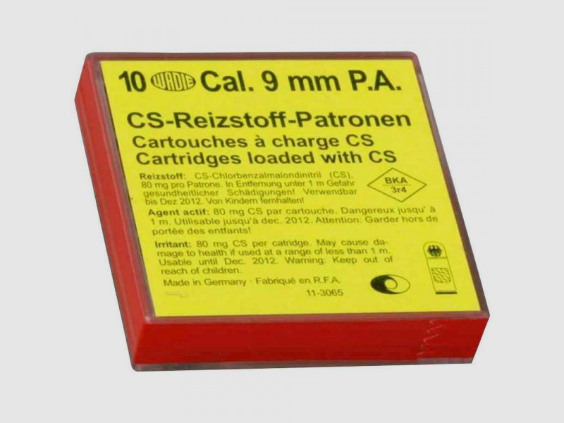 WADIE 9MM CS-REIZSTOFFPATRONEN - 10 SCHUSS