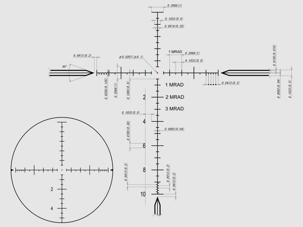 DDoptics 442511137.1 Zielfernrohr DDMP V10 4-40x50 Long Range MRAD tac A iPoint