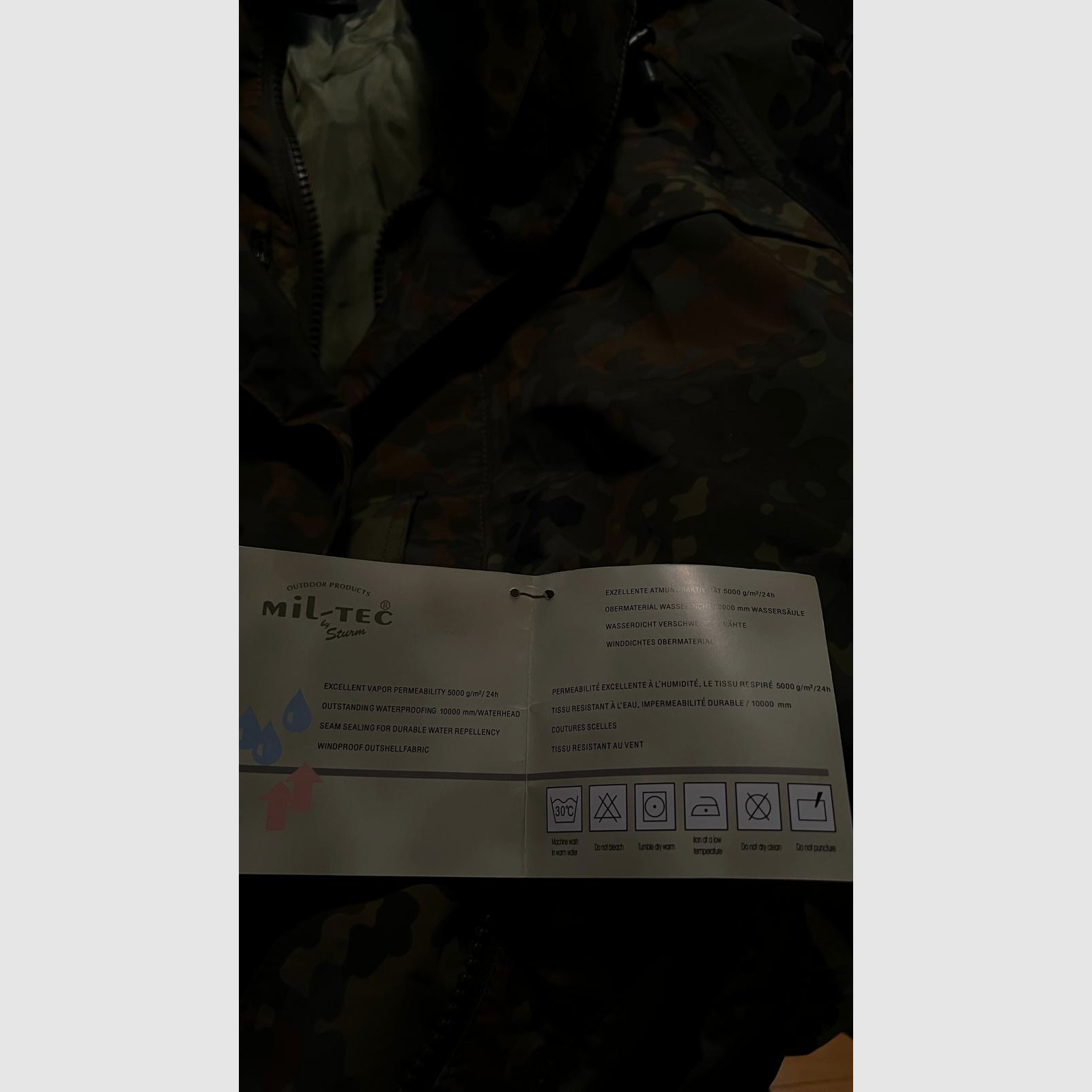 Mil-Tec BW Rain Protection Jacket