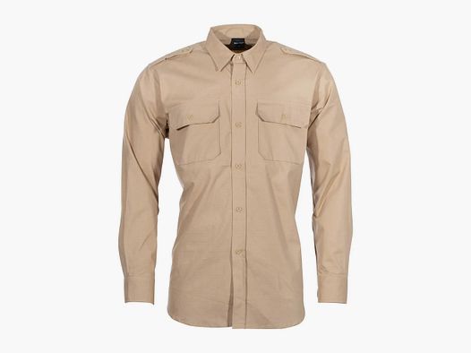 Mil-Tec Mil-Tec Trikothemd Langarm Baumwolle khaki