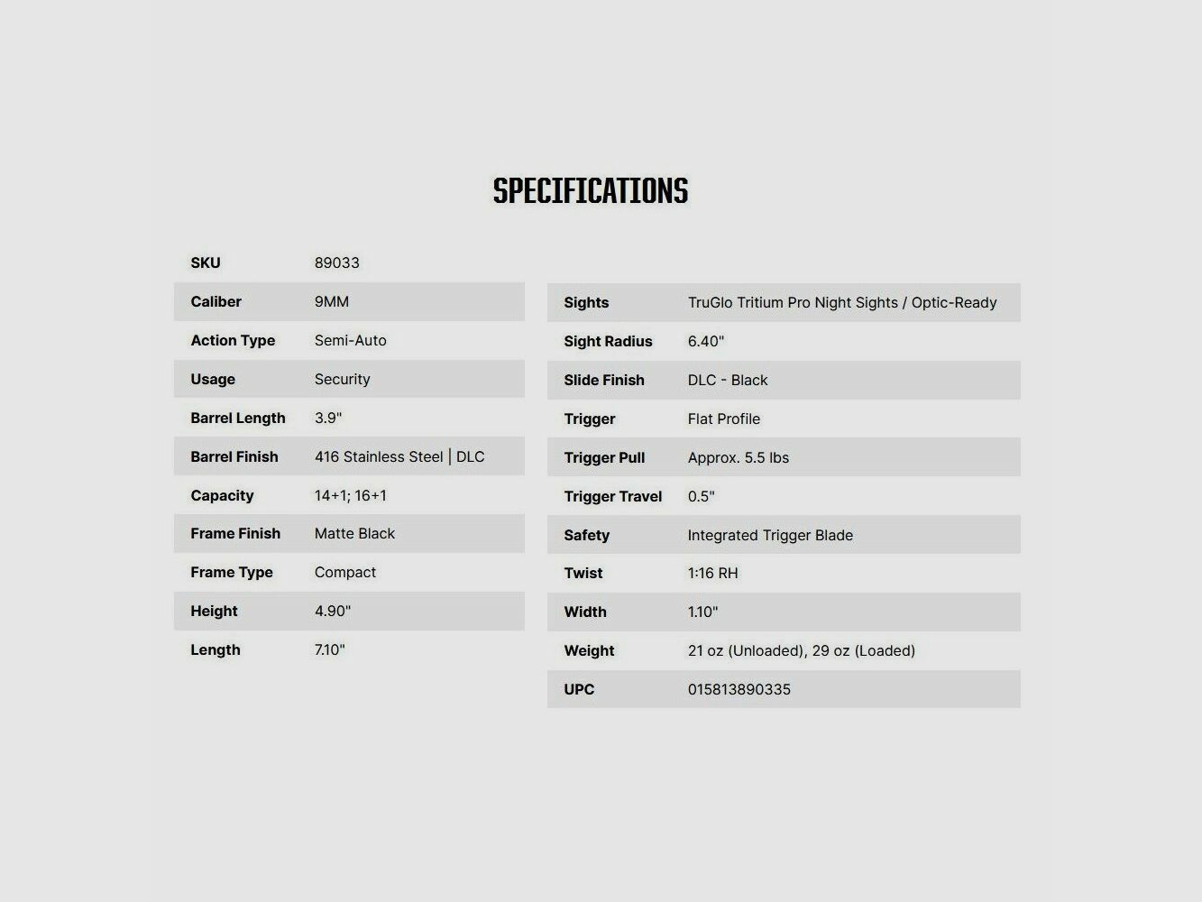 Springfield Armory Mossberg MC2c Optic-Ready 3,9" N-Visier 9mm Luger