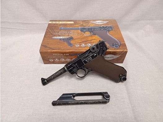 Legends P08 WWII Edition / 4,5 mm BB / BlowBack / CO2 / Pistole / OVP (124)