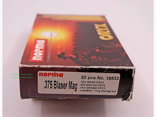 Norma rifle cartridges .375 Blaser Mag