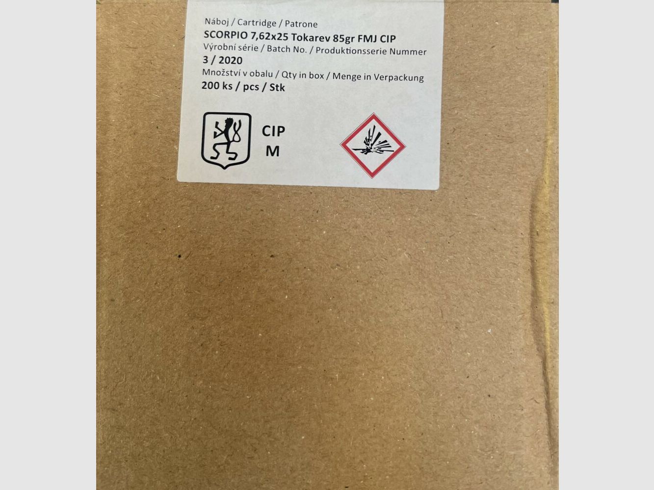 STV 7,62x25 Tokarev STV Surplus FMJ 5,5gr - 200Stk