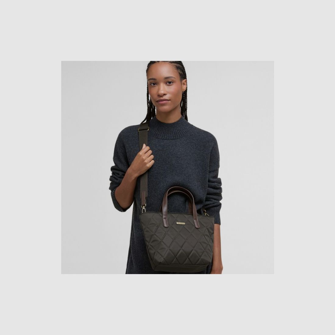 Barbour D-Tasche Mini Tote Quilted | olive, image 17 of 18