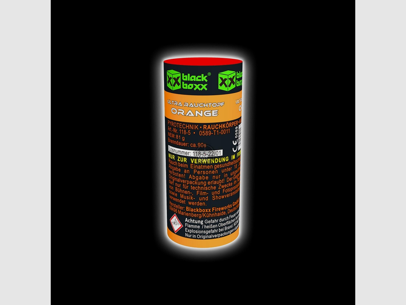 Blackboxx Ultra Rauchtopf 90 Sek. - Orange