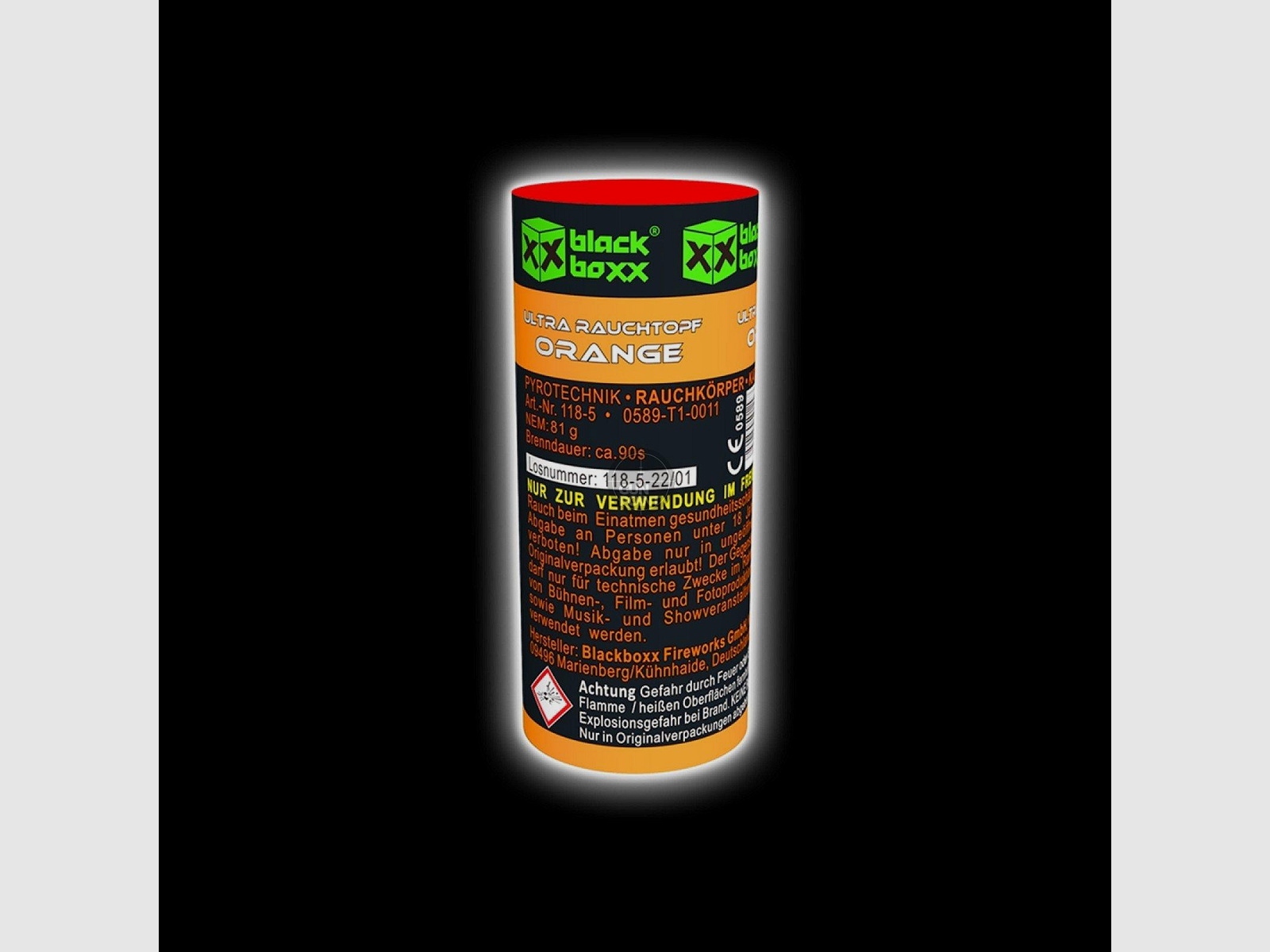Blackboxx Ultra Rauchtopf 90 Sek. - Orange