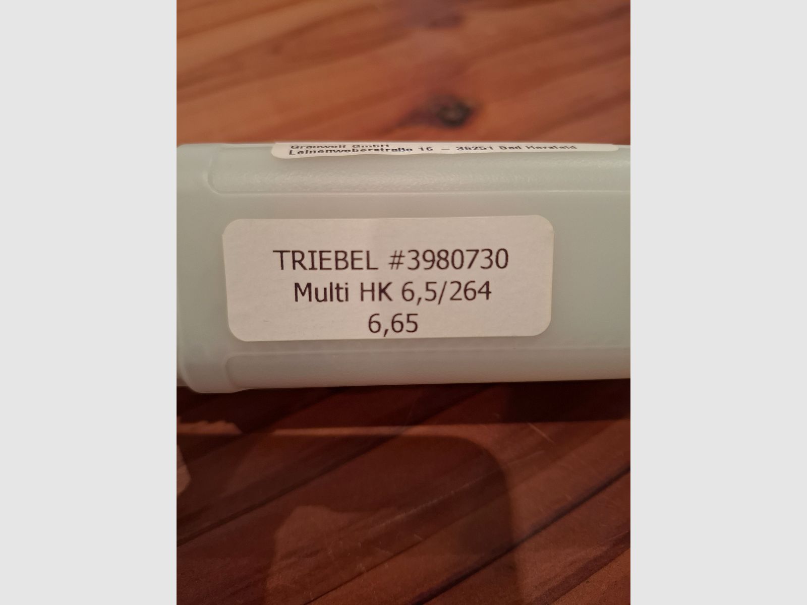 Triebel Multi calibrador de cuello de cartucho grupo de calibre .264 / 6,5 mm #3980730 como nuevo