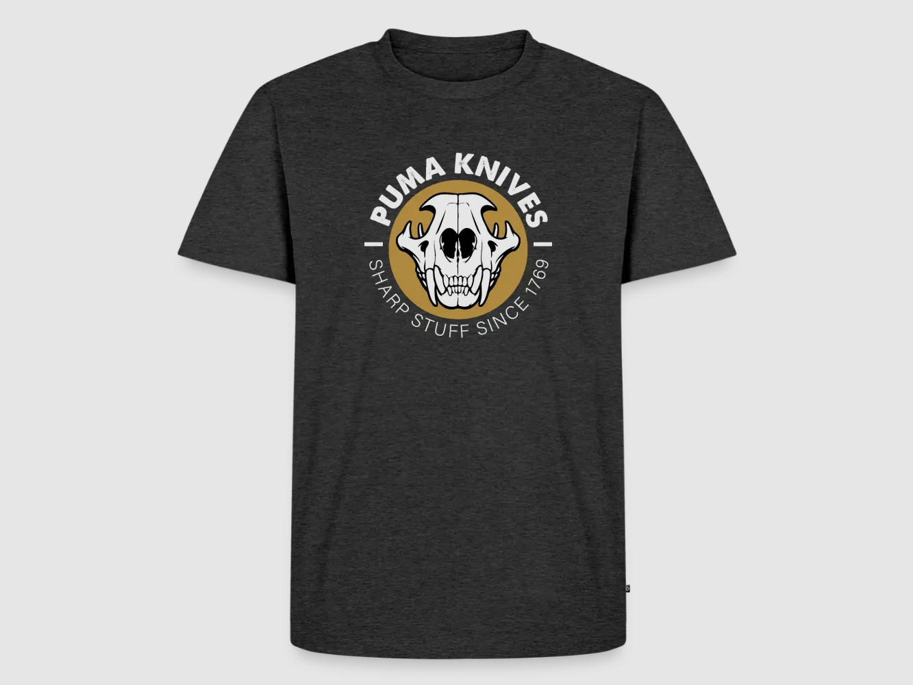 PUMA Men’s Premium T-Shirt "Skull Frontal Sharp Stuff" White