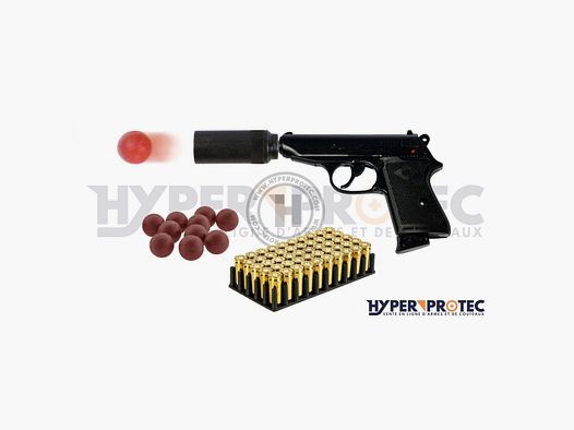 Pack Défense pistolet alarme Bruni New police noir