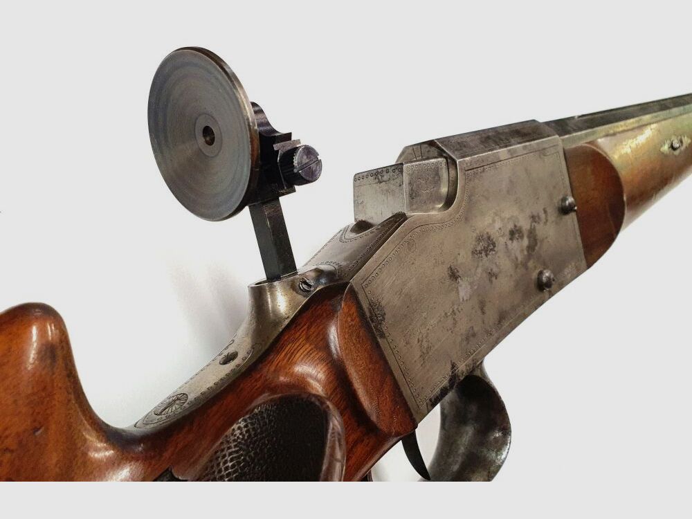 Armero desconocido Mannheim rifle de tiro raro de cerrojo