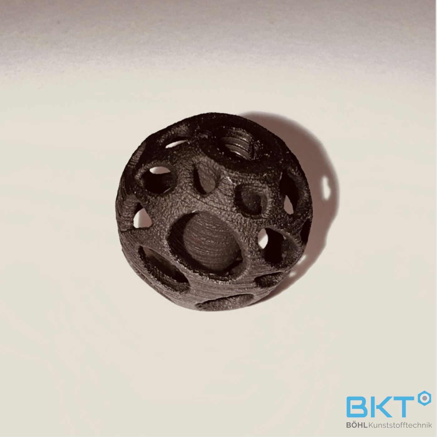 Bionik-Kammergriffkugel schwarz SLS-3D Druck, Bild 2 von 5