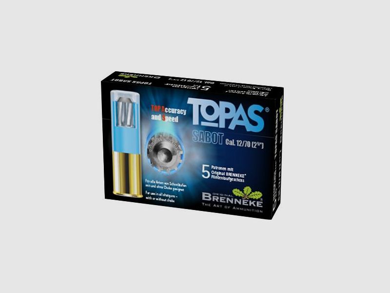 Brenneke 2005531 12/70 Topas Sabot 20g 309grs Flintenlaufgeschoss 5 Stk.
