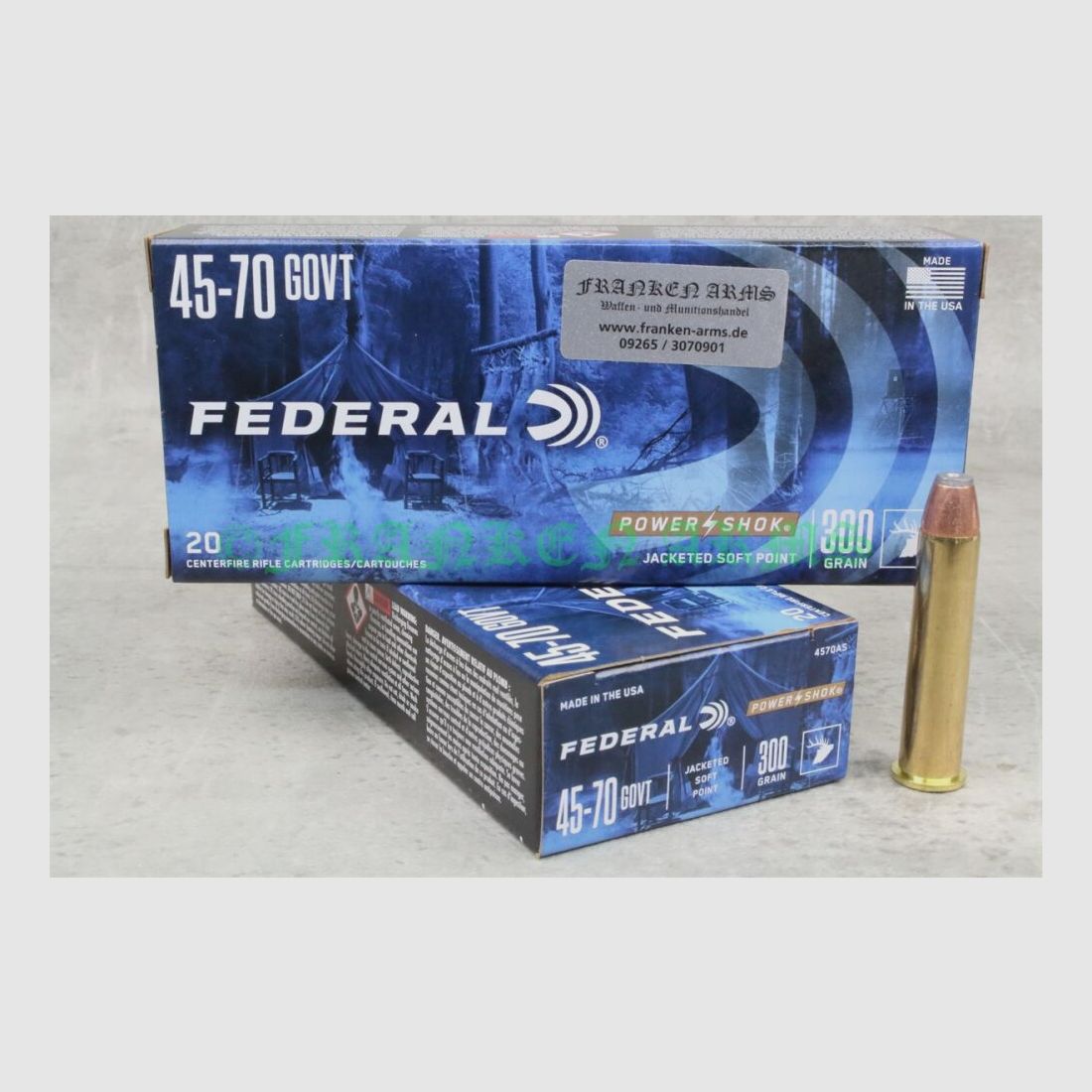 Federal Power Shok .45-70 Govt. Soft Point 300gr. 19.4g 20 pieces quantity discounts