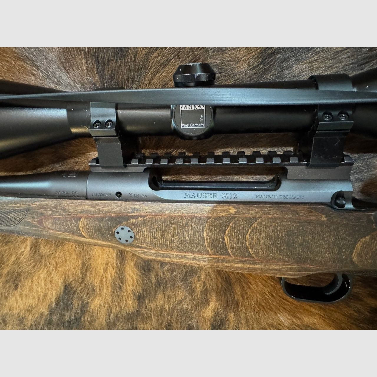 MAUSER M12 carabina a ripetizione calibro .308Win con ottica di mira + silenziatore + calcio a buco + guida Picatinny