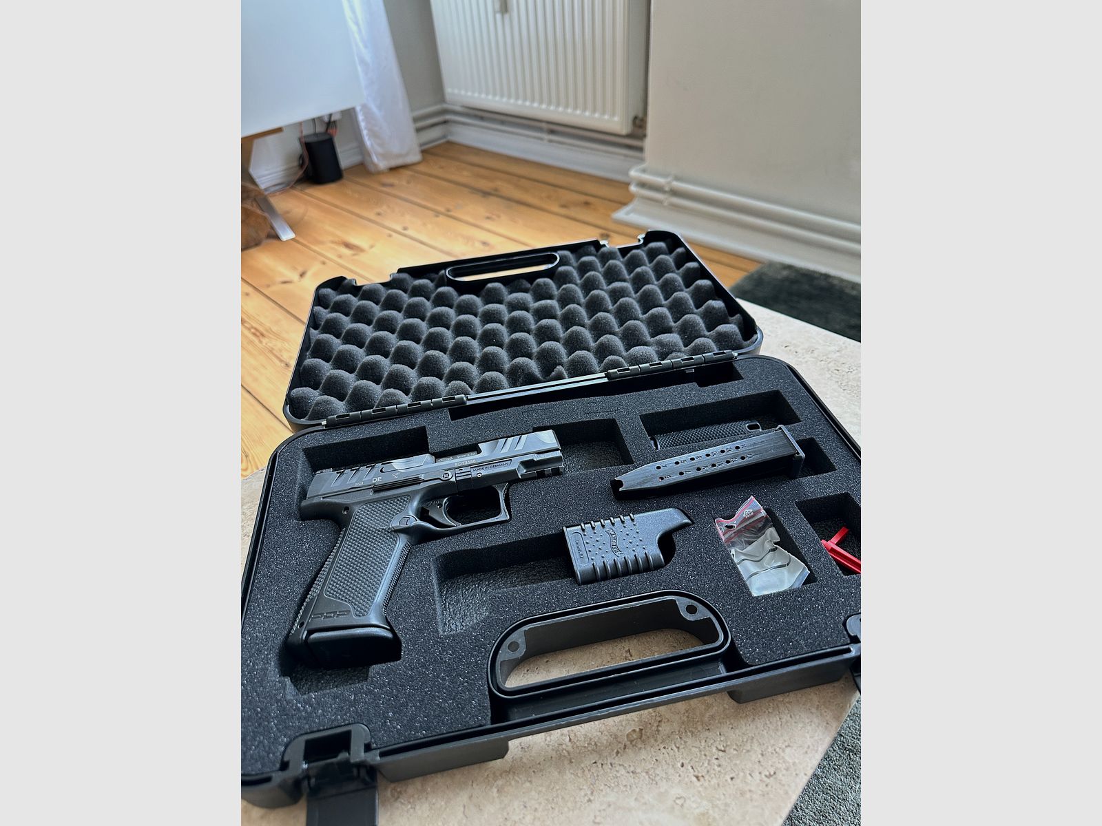 WALTHER PDP F-SERIES 3,5" AVEC CEINTURE TERRA B, HOLSTER BLACK TRIDENT ET SAC HELIKON TEX