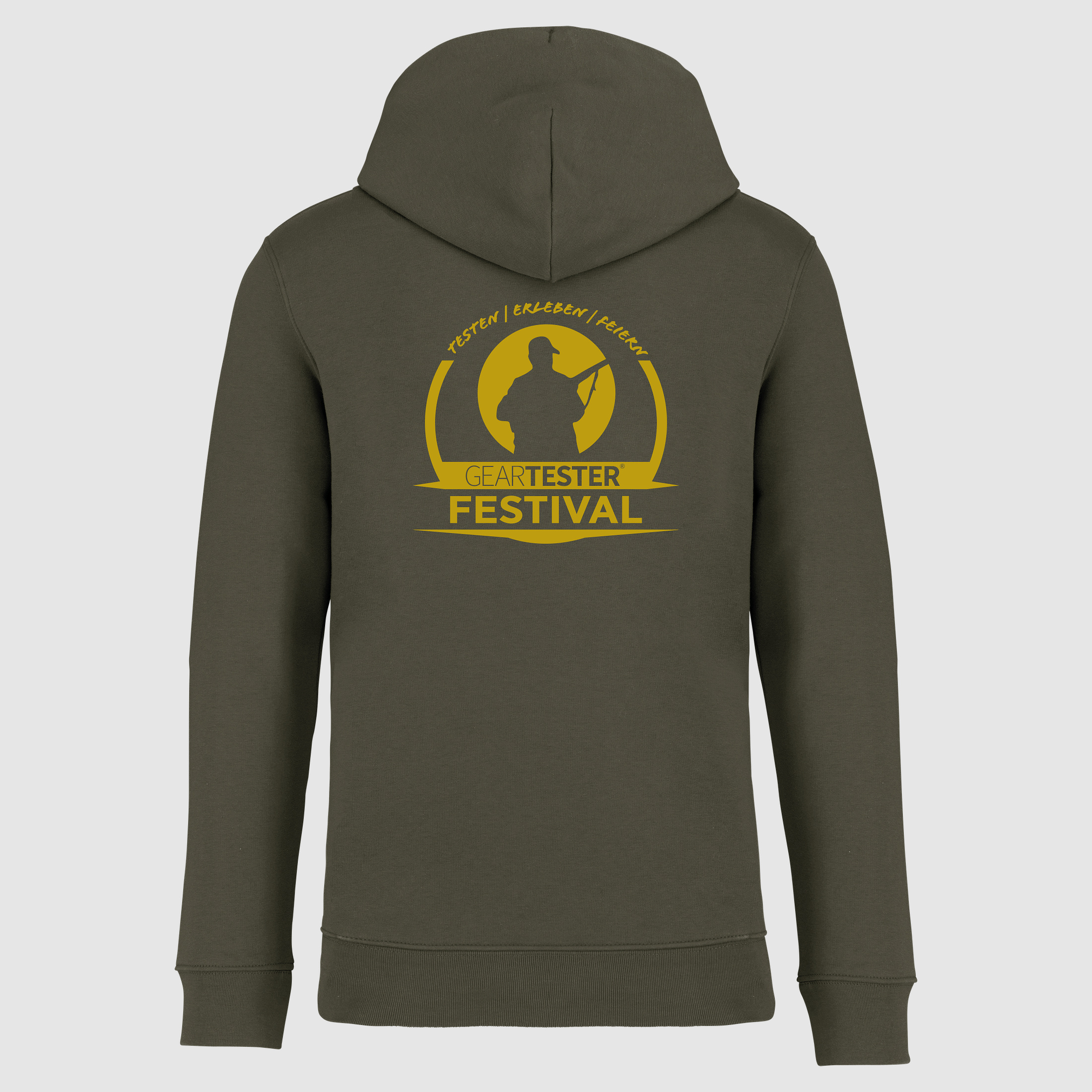 Geartester Festival Bio Hoodie, kleines Logo