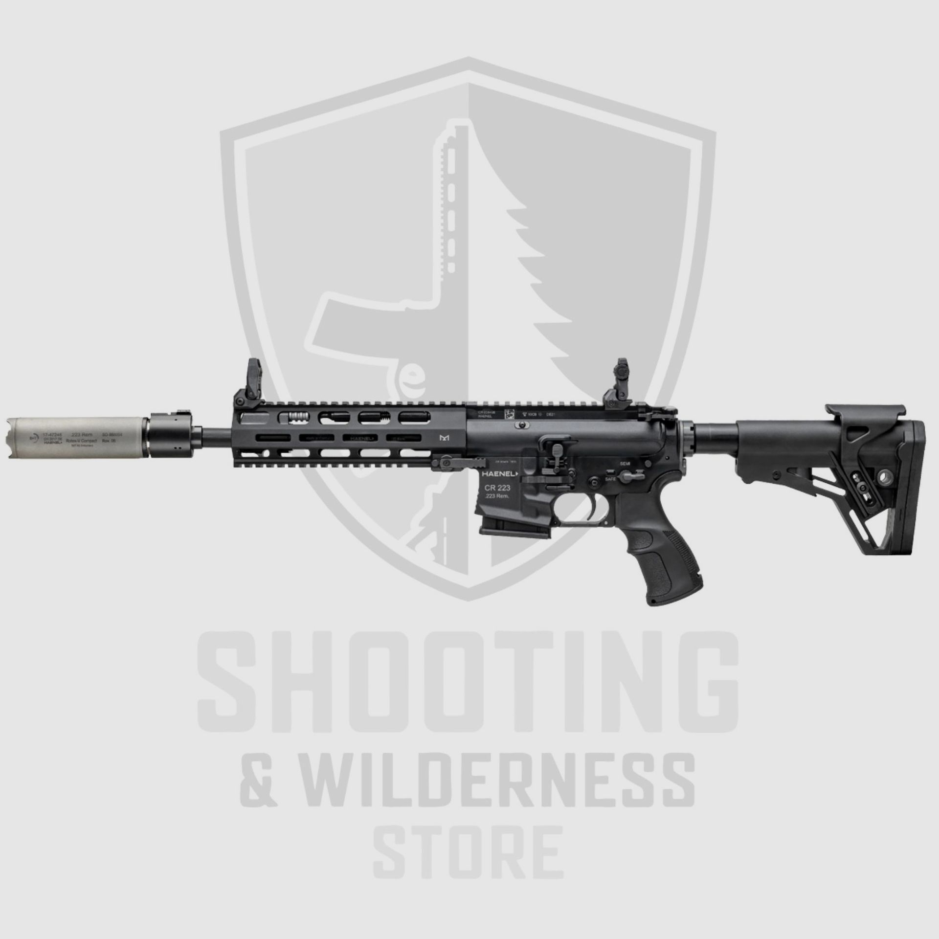 Haenel CR223 12.5" MLOK groen semi-automatisch geweer, afbeelding 3 van 4