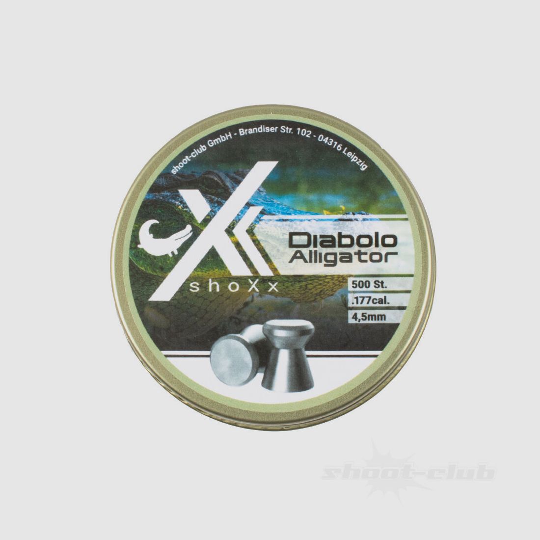 shoXx Alligator Diabolos Płaska Głowa 4,5mm / 0,45 g / 500 szt.