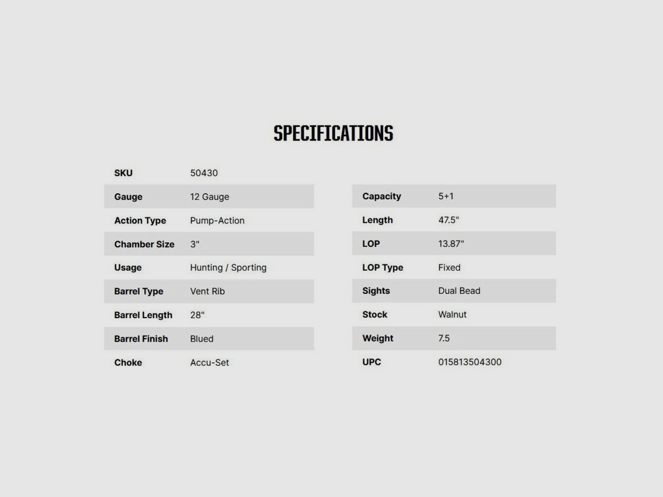 Mossberg 500 Retrograde 28" (28 pollici) 12/76