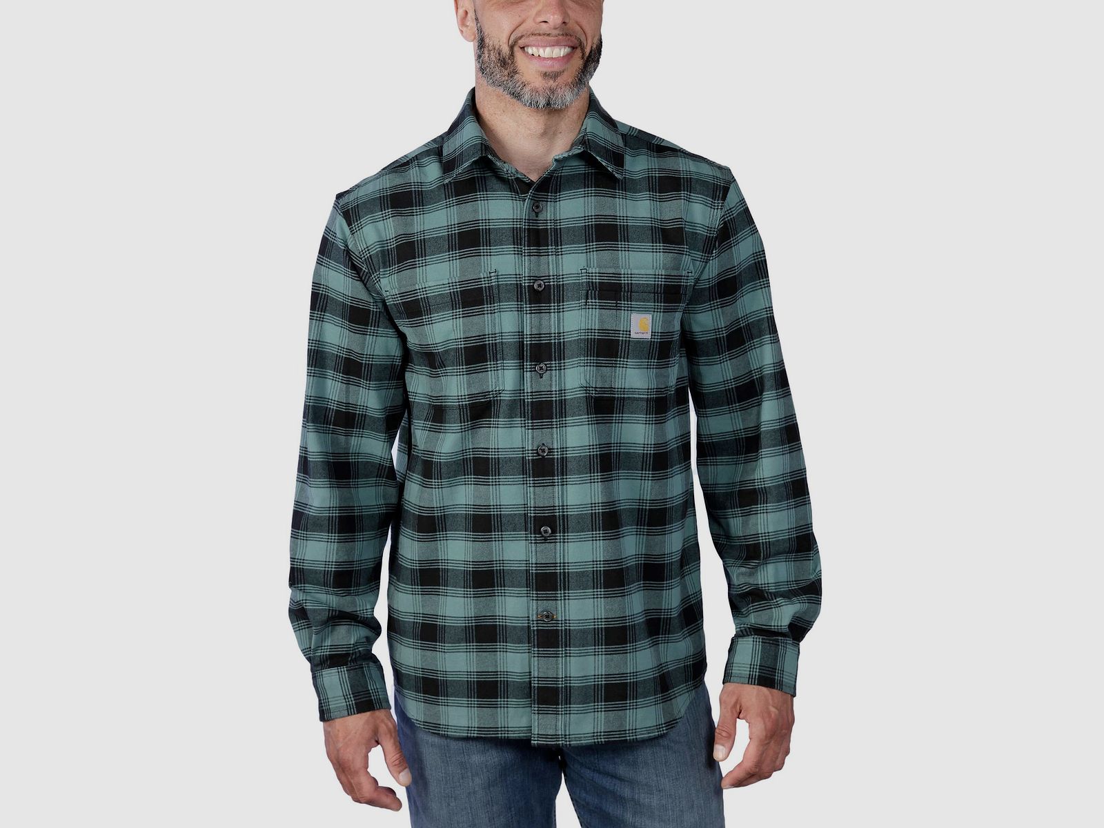 Carhartt Midweight Flannel Shirt Men's Sea Pine XL