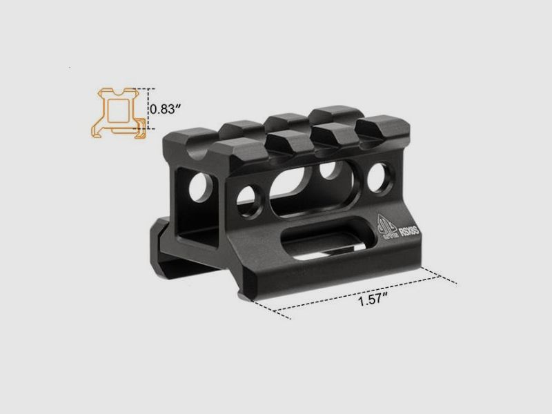 Diverse Zubehör f. Montagen Mini Riser Mount -0,8' /21mm f. Weaver/PicatinnyProfil