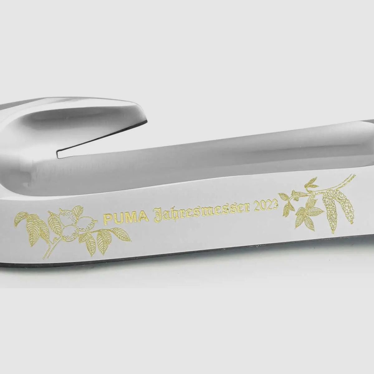 PUMA jahresmesser 2023, geschmiedet, Walnussholz, limitiert auf 50 Stück