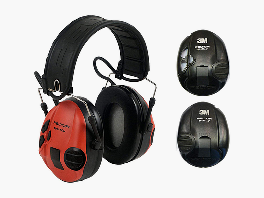 3M Peltor Gehörschutz Sporttac 26db schwarz -rot