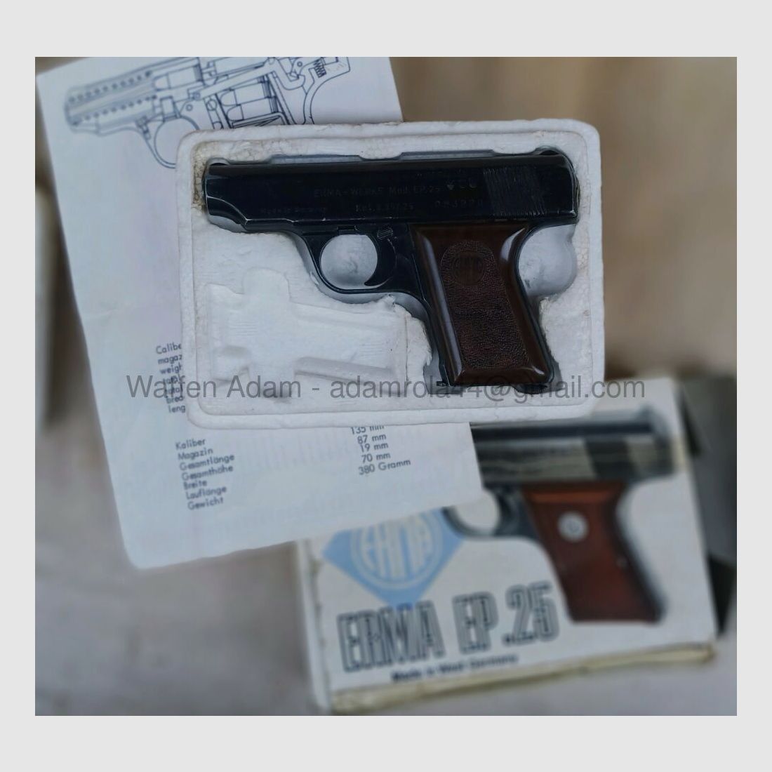 Erma Werke EP 25 pistolet kieszonkowy 1972