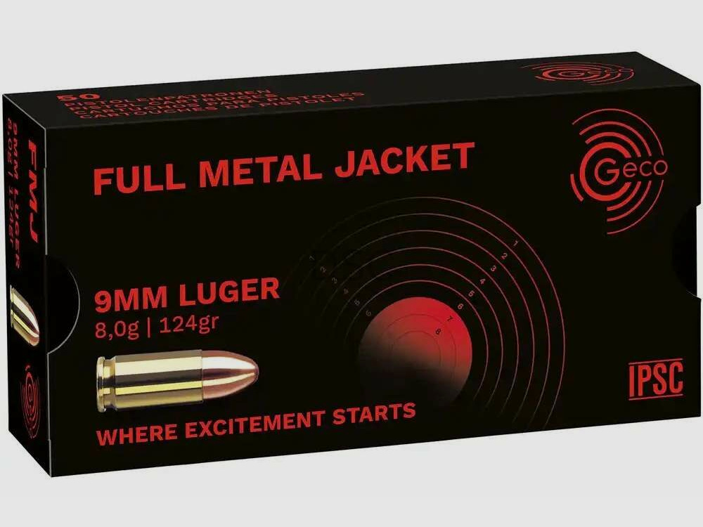 GECO 9 mm Luger Full Metal Jacket 8,0g/124gr