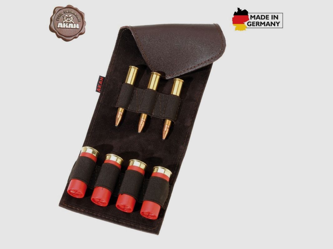 AKAH Patronenetui aus Büffel-Leder, Bild 1 von 2