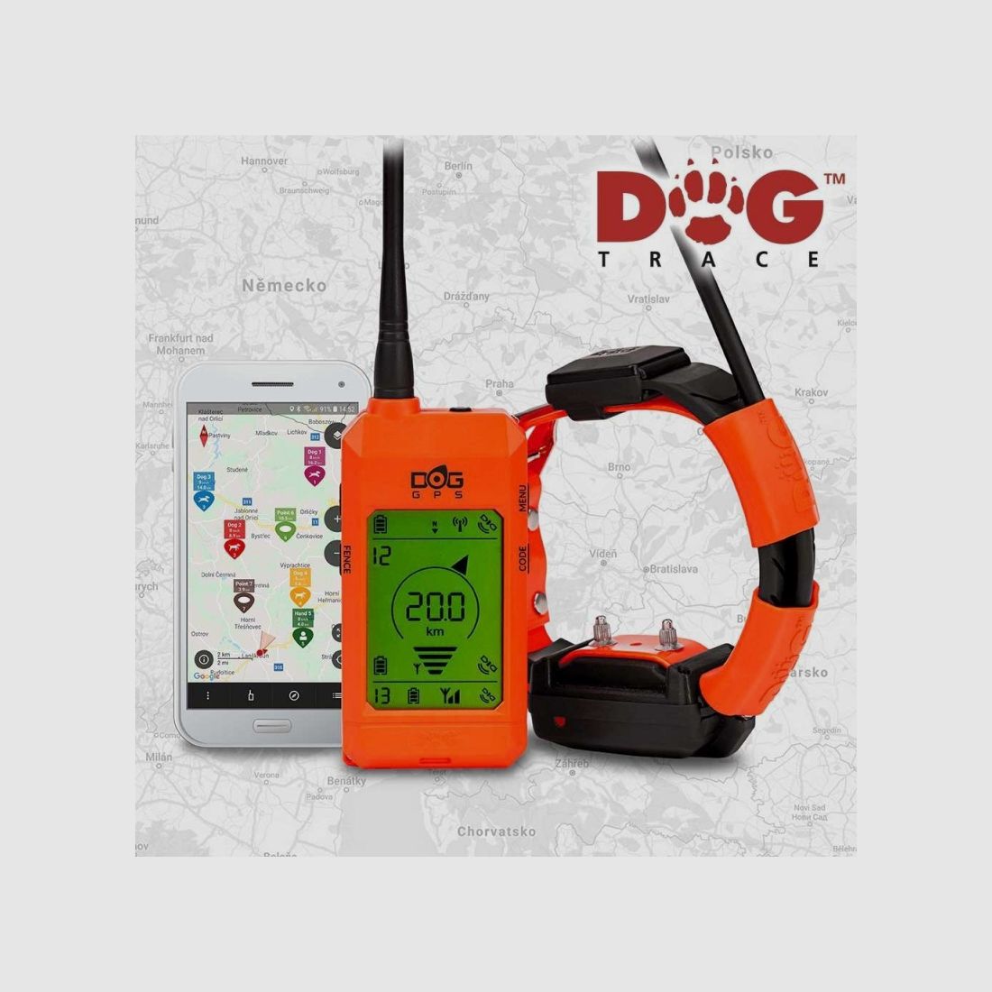 Gps Dogtrace X30-T - orange (Fernbedienung + Halsband + Ladegerät), Bild 2 von 3