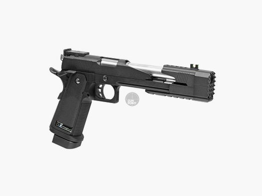 Softair - Pistole - WE Hi-Capa 7 Full Metal GBB-Schwarz - ab 18, ber 0,5 Joule