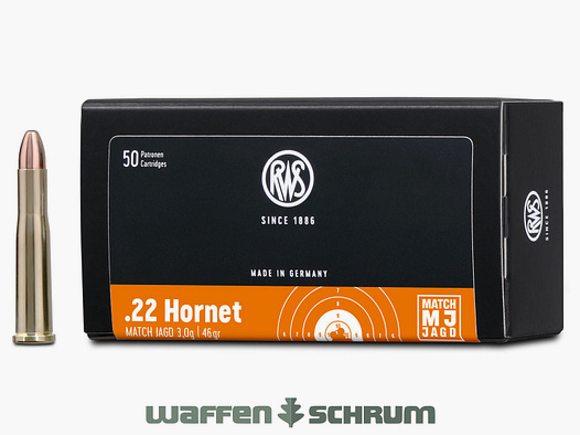 RWS Match Caccia 3,0g - 46gr. .22 Hornet