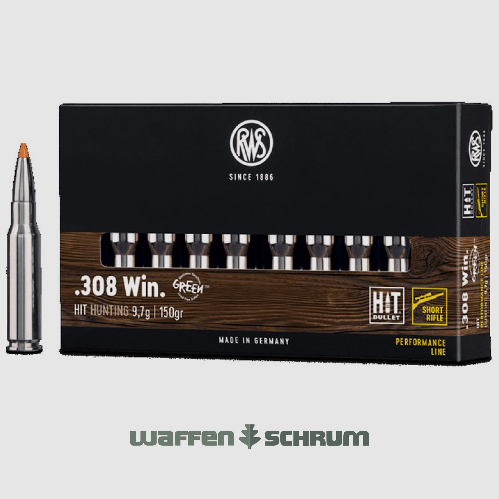 RWS HIT 9,7g - 150gr .308Win Short Rifle