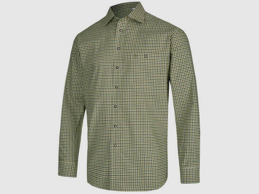 Böcker Hemd Comfort Fit Vollzwirn, Oliv