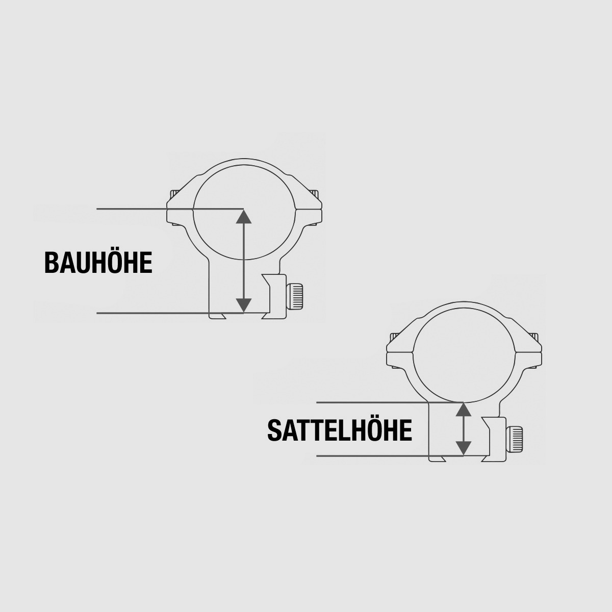 Anneaux de montage pour rail prismatique 30mm haut Element Optics XT