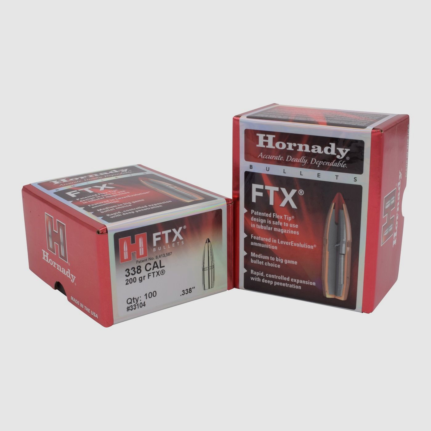 Hornady FLEX TIP BULLETS .338/.338 MARLIN EXPRESS 200GR FTX – 100 Stk.