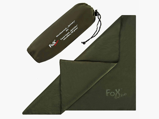 Fox Outdoor Fox Outdoor Microfasertuch Quickdry oliv 130x80 cm