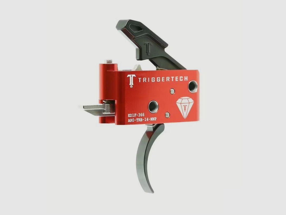 Déclencheur Match Triggertech Diamond AR15 Primary Pro Black 1.0 À 4.0 LBS AR-15 Duty-Black Courbé DIAMANT ROUGE