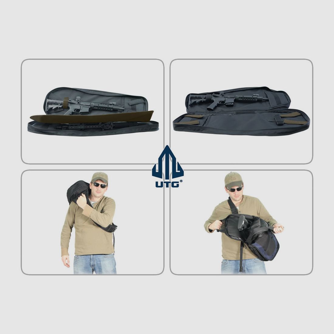 Gewehrfutteral Gewehrtasche UTG Alpha Battle Carrier 30 Zoll 73 x 30 cm abschlieĂźbar Polyester Schultergurt