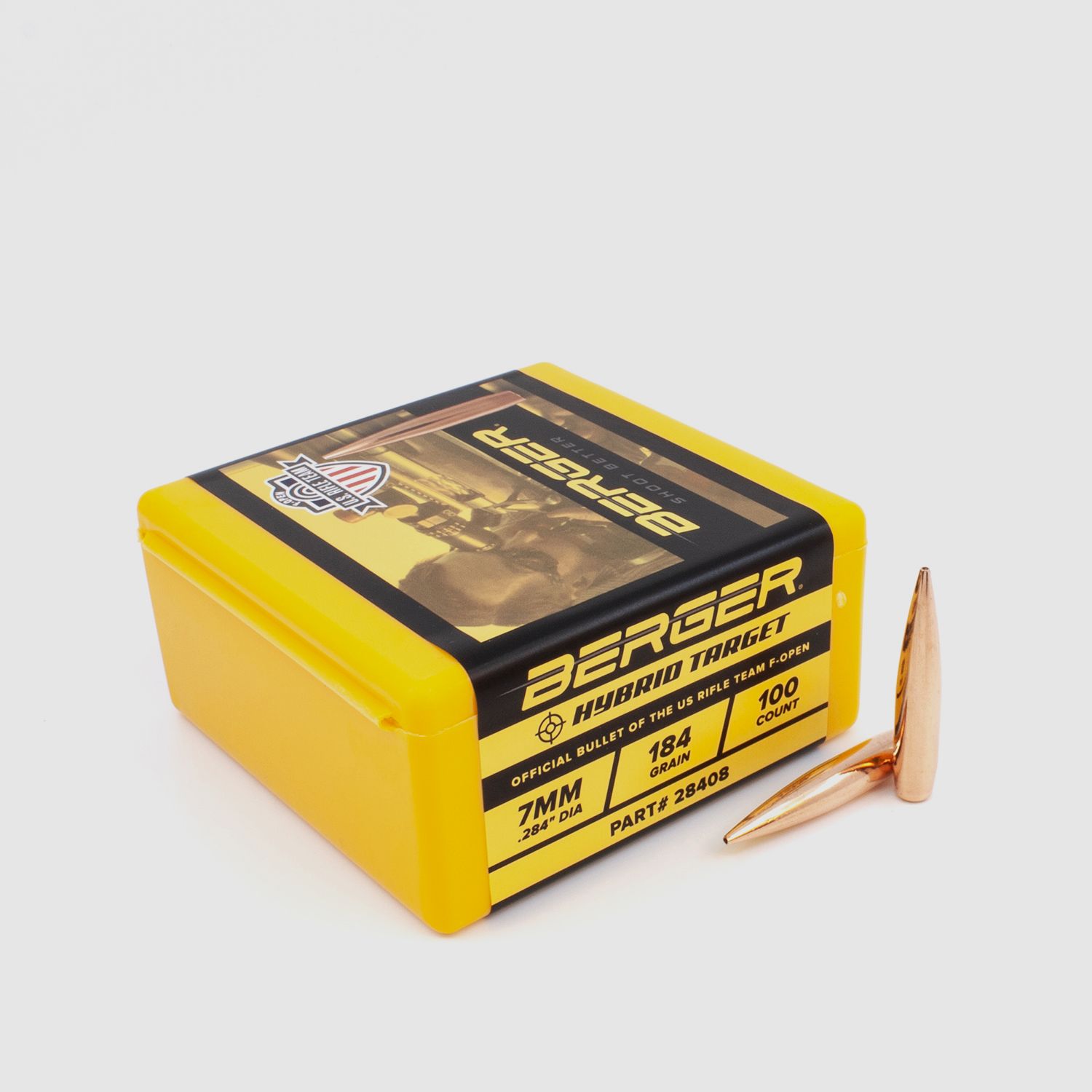 Proiettile Berger 7mm/.284 F-Open Hybrid Target 184GR 100 Pezzi